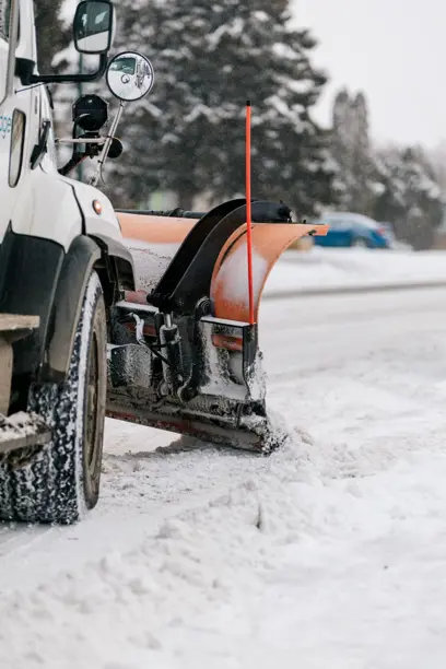 Snowplow close up
