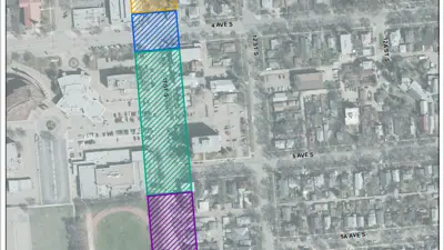 11 St S Watermain Upgrade map and timetable 2024