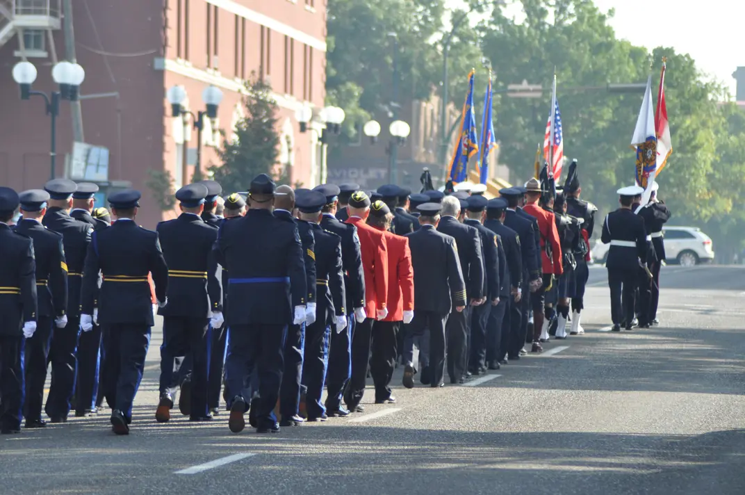 LFES Fallen Firefighter Memorial Parade march