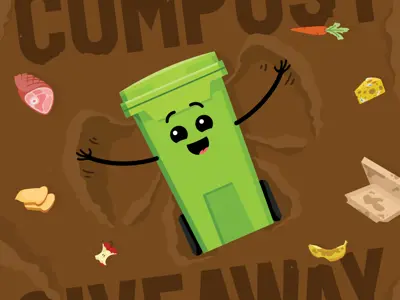 Compost Giveaway social poster graphic