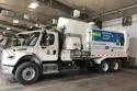 Waste and Recycling Truck in garage