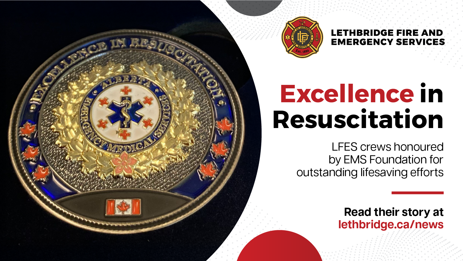Lethbridge Fire and Emergency Services crews honoured by EMS Foundation for outstanding lifesaving efforts at the Excellence in Resuscitation awards
