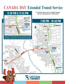 Canada Day Transit map 2023