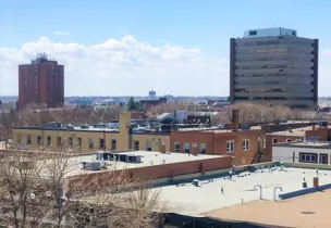 Lethbridge downtown from building top