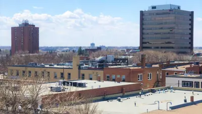 Lethbridge downtown from building top