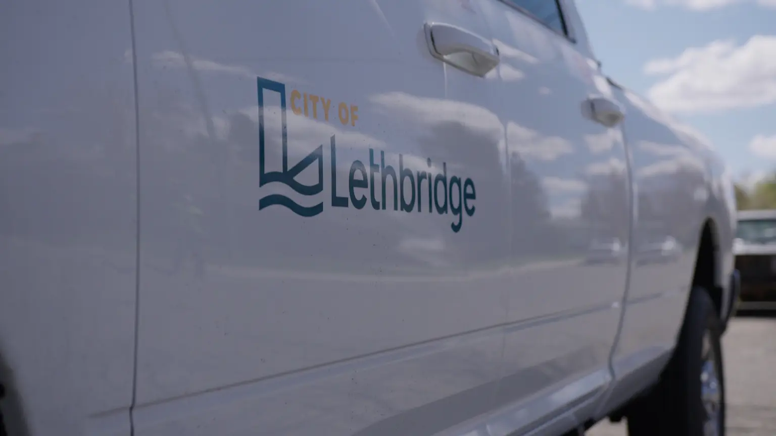 City Logo on white fleet truck
