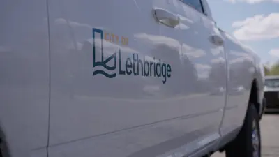 City Logo on white fleet truck