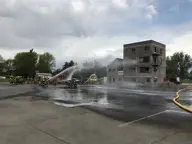 Fire training.  Hose. Nozzle