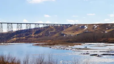 Oldman river Bridge Spring Melt
