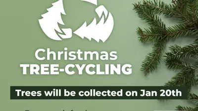 Christmas Tree Recyling post card Jan 20 2024