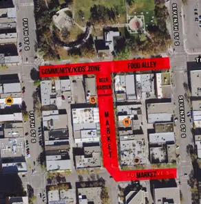 6 Street South Block Party Road Map 