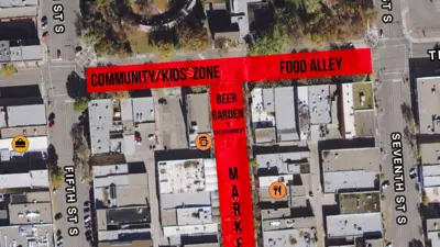 6 Street South Block Party Road Map