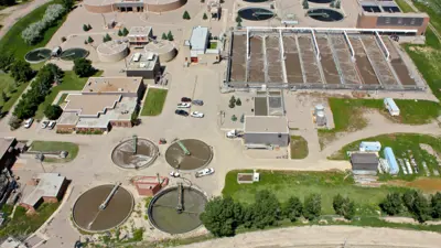 Water Treatment Plant aerial view