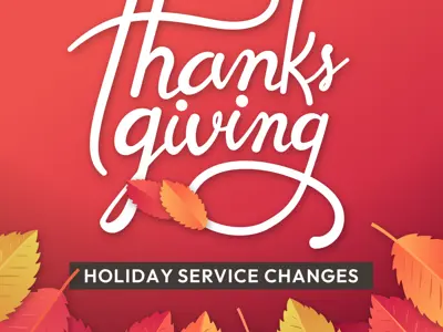 Thanksgiving Newscentre Holiday Service Change