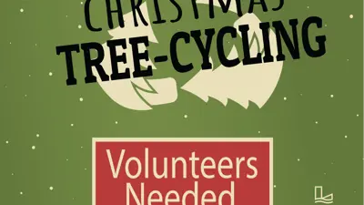 Christmas tree recycling recruitment poster