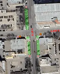 7 Street S bike lanes maped out