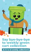 Bi weekly green cart collection for winter graphic