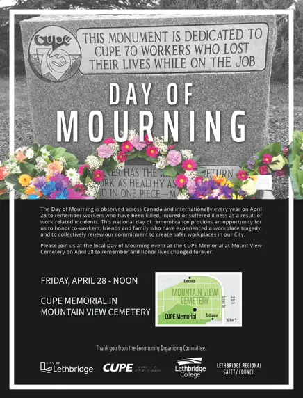 Cupe Day of Mourning 2023 tombstone