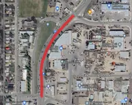 Mayor Magrath Dr N smoky stinky odor area highlighted