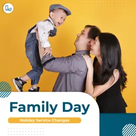 Family Day Service Change couple holding up young child