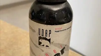 contaminant Bear Spray up close