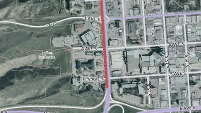 Sept 4 2024 Road Closures Scenic map view