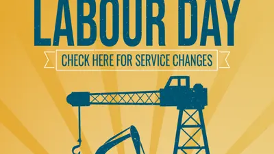 Labour Day Service Changes Graphic Newscentre