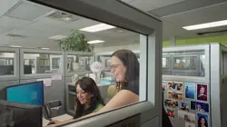 311 Call Takers in cubicle