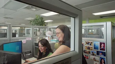 311 Call Takers in cubicle