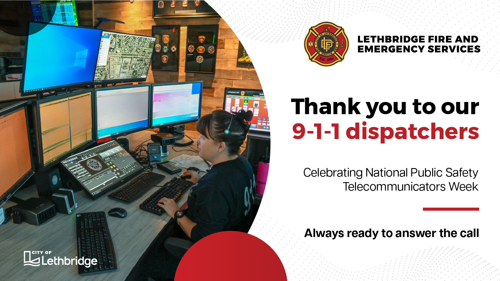 National Public Safety Telecommunicators Week recognizes Lethbridge’s 9-1-1 professionals