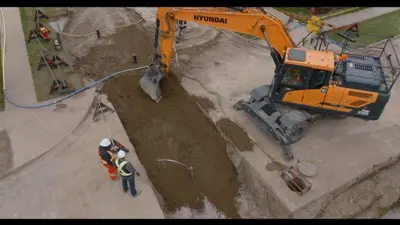 Road Construction Equipment crew hardhats