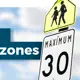 Playground zone sign showcase 30kms