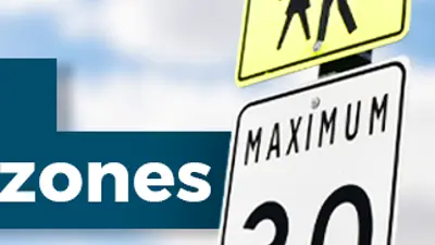 Playground zone sign showcase 30kms