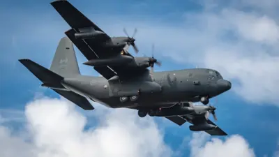 Canada plane in flight