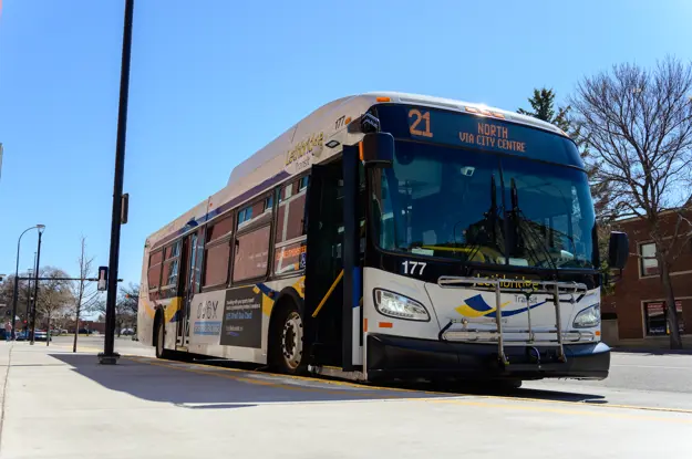 Transit Bus Downtown Street 