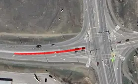 Walsh Dr lane closure map