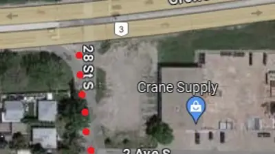 28 ST S road closure highlight and marked map