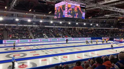 Lethbridge curling jumbo tron and ice