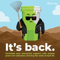 Organics weekly change over social terminator bin