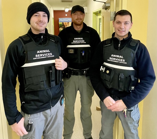 Animal Enforcement Officers in body armour