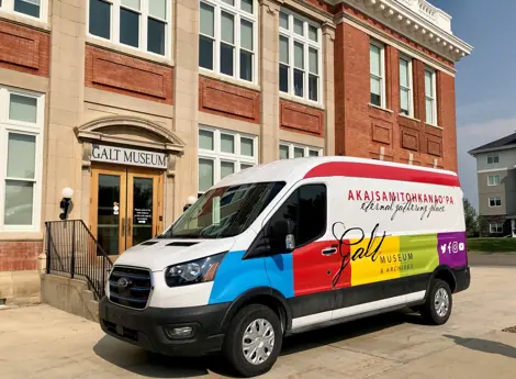 Galt Museum Van in front of Galt