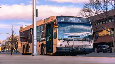 Transit Bus Stop Downtown