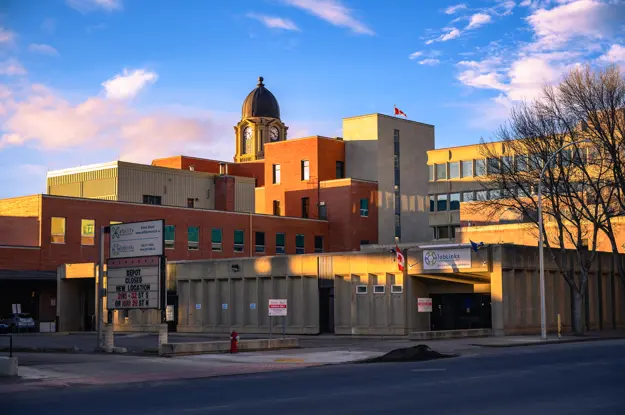 Downtown Lethbridge Sunny Clock Tower