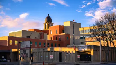 Downtown Lethbridge Sunny Clock Tower