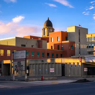 Downtown Lethbridge Sunny Clock Tower