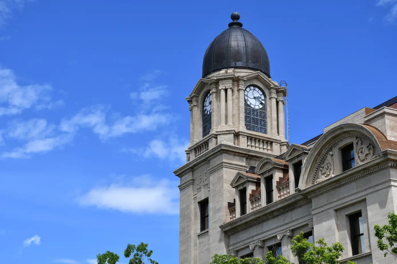 Downtown Clock Tower Post Office Building
